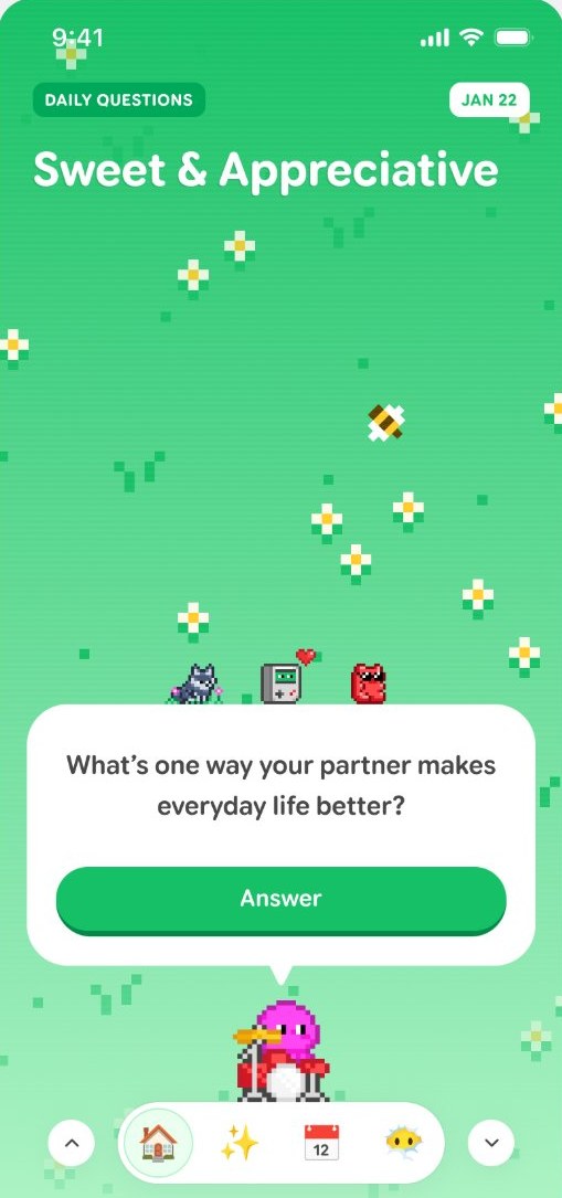Sweet and Appreciative daily question